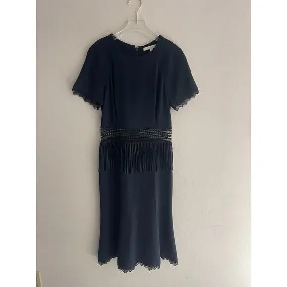 knee length dresses for ladies Jonathan Simkhai Jonathan Simkhai Midnight Blue Caviar Slit Dress – Runway  Catalog